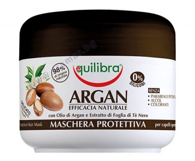 ЕКВИЛИБРА ЗАЩИТНА МАСКА ЗА КОСА С АРГАНОВО МАСЛО 200 мл