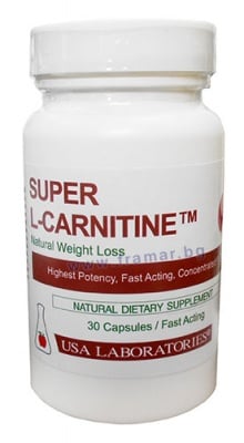 СУПЕР L - CARNITINE капсули 1000 мг * 30 USA LABORATORIES