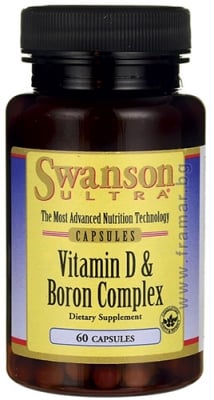 СУОНСЪН ВИТАМИН D + БОР КОМПЛЕКС капсули * 60