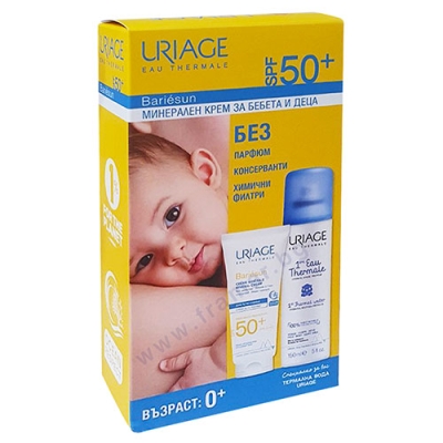 УРИАЖ BARIESUN КОМПЛЕКТ МИНЕРАЛЕН КРЕМ ЗА БЕБЕТА И ДЕЦА SPF50+ 100 мл + ТЕРМАЛНА ВОДА 150 мл