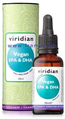 ВЕГАН EPA & DHA капки 30 мл. VIRIDIAN