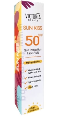 ВИКТОРИЯ БЮТИ СЪН КИС СЛЪНЦЕЗАЩИТЕН ФЛУИД ЗА ЛИЦЕ SPF 50 40 мл 0770456