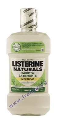 ВОДА ЗА УСТА LISTERINЕ NATURALS ЗАЩИТА ЗА ВЕНЦИТЕ 500 МЛ