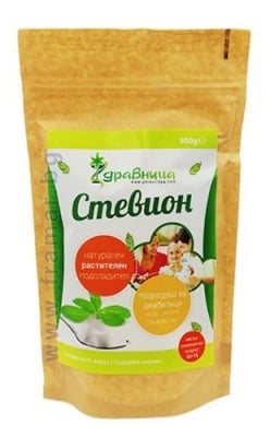 СТЕВИОН НАТУРАЛЕН РАСТИТЕЛЕН ПОДСЛАДИТЕЛ 300 гр. ЗДРАВНИЦА