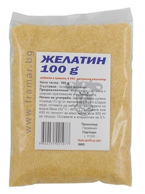 ТЕЛЕШКИ ЖЕЛАТИН НА ПРАХ 100 г ЯЖ ПОЛЕЗНО