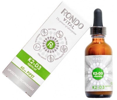 Rondo Vital Liposomal vitamin K2 + D3 60 ml / Рондо Витал Липозомен витамин К2 + Д3 течен 60 мл