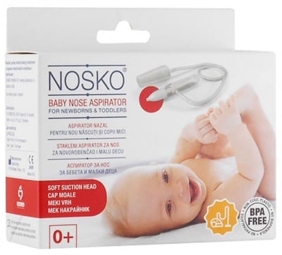 Baby nose aspirator with soft