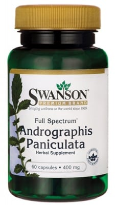 Swanson Andrographis paniculata 400 mg 60 capsules / Суонсън Андрографис Паникулата фул спектрум 400 мг. 60 капсули
