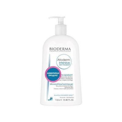 Bioderma Atoderm Intensive Gel moussant 1 L / Биодерма Атодерм Обогатен измиващ гел мусан за много суха и раздразнена кожа 1 л.