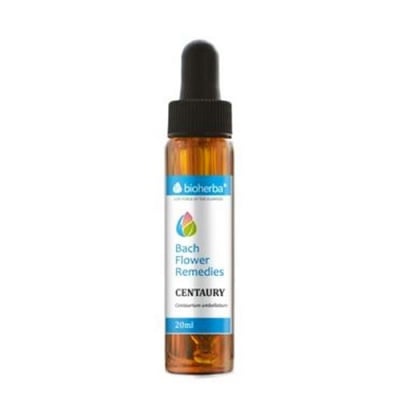 Bioherba Bach Flower Remedies Centaury (Centaurium umbellatum) 20 ml. / Биохерба капки на доктор Бах Червен Кантарион при слаба воля и отстъпчивост 20 мл