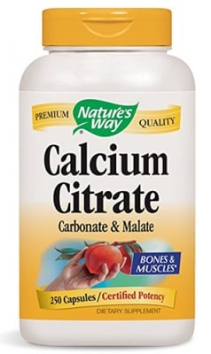 Calcium citrate 250 mg 100 cap