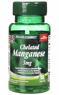 Chelated manganese 5 mg 100 ta