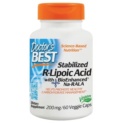 Doctor's Best Stabilized R-Lipoic Acid 200 mg 60 capsules / Доктор'с Бест Стабилизирана R-Липоева киселина 200 мг. 60 капсули