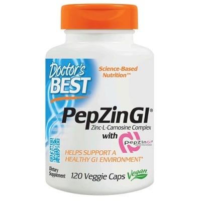 Doctor's Best Zinc L-Carnosine Complex with PepZinGl 120 capsules / Доктор'с Бест Цинк Л-карнозин комплекс 120 капсули