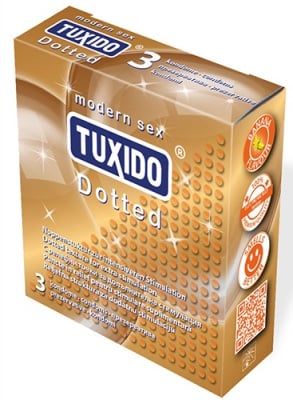 Tuxido Dotted condoms of natur