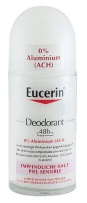 Eucerin Deodorant Roll-on 0% Aluminium (ACH) 24 h. 50 ml. / Еуцерин Дезодорант рол-он против изпотяване за чувствителна кожа без алуминиеви соли 50 мл.