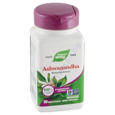 АШВАГАНДА капсули 500 мг * 60 NATURE'S WAY