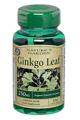 Ginkgo leaf 250 mg 100 tablets
