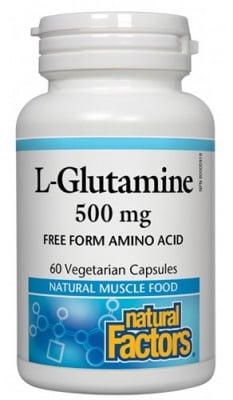 L - glutamine 500 mg 60 capsules Natural Factors / L-глутамин 500 мг. 60 капсули Натурал Факторс