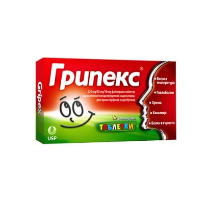 Gripex 12 tablets / Грипекс 12