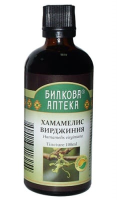 Tincture Hamamelis virginiana 100 ml. / Тинктура Хамамелис Вирджиния при хемороиди 100 мл. Билкова Аптека