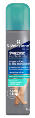 ФАРМОНА НИВЕЛАЗИОН ЗА МЪЖЕ АНТИПЕРСПИРАНТ ЗА КРАКА ПРОТИВ ИЗПОТЯВАНЕ, ГЪБИЧКИ И МИРИЗМИ 180 мл