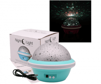 Нощна лампа - проектор на звездното небе /с USB или на батерии/