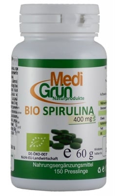 Medi Grun Bio Spirulina 400 mg 150 tablets / Меди Грюн Био Спирулина 400 мг. 150 таблетки