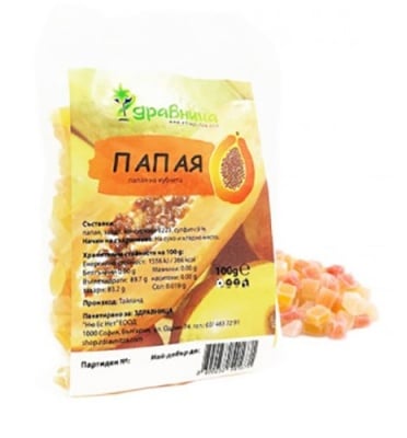 Papaya cubes 100 g Zdravnitza