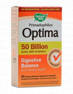 Primadophilus Optima Digestive Balance 30 capsules Nature's Way / Примадофилус Оптима Дигестив баланс (50 млрд. активни пробиотици) 30 капсули Nature's Way