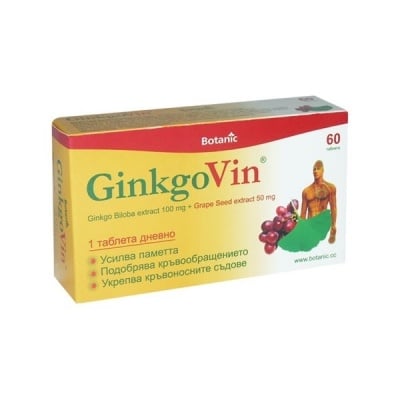 GinkgoVin 150 mg 60 tablets Bo