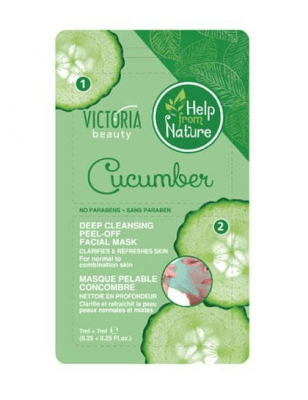 Victoria beauty Deep Cleansing Peel - Off Facial mask with Cucumber 7 ml. 2 / Виктория бюти Пилинг маска за лице с краставица 7 мл. 2