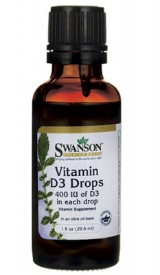 Swanson Vitamin D3 drops 400 I