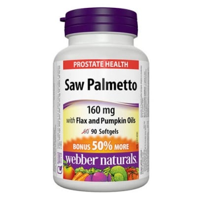 Saw Palmetto 440 mg 90 softgels Webber Naturals / Сао палмето 440 мг. 90 меки капсули Уебър Натуралс