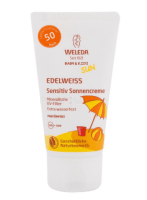 ВЕЛЕДА БЕБЕШКИ СЛЪНЦЕЗАЩИТЕН КРЕМ (ЛОСИОН) С ЕКСТРАКТ ОТ ЕДЕЛВАЙС SPF 50 50 мл