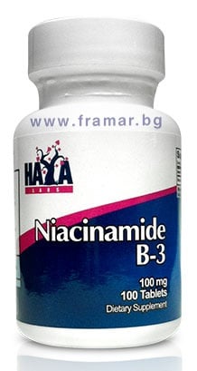 ХАЯ ЛАБС НИАЦИНАМИД B - 3 табл. 100 мг. * 100 | Apteka24.bg