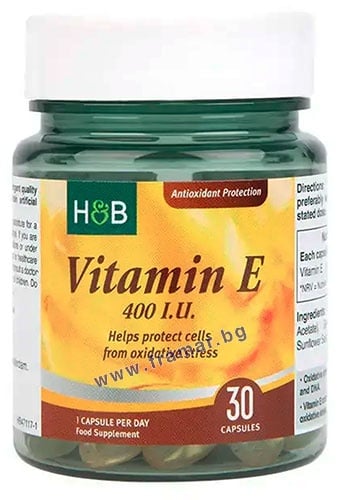ВИТАМИН E 400 IU капсули * 30 HOLLAND & BARRETT | Apteka24.bg