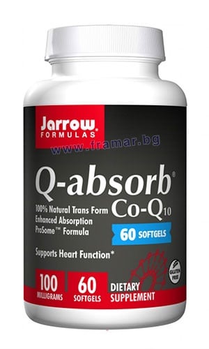 ДЖАРОУ ФОРМУЛАС Q - АБСОРБ CO - Q10 капсули 100 мг * 60 | Apteka24.bg