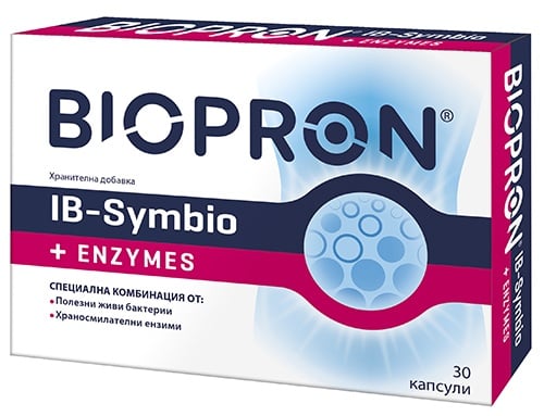 Biopron IB Symbio + enzymes 30 capsules / Биопрон Ай Би Симбио + ензими ...