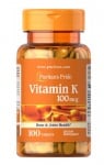 Puritan's Pride Vitamin K 100 mcg 100 tablets / Пуританс Прайд Витамин К 100 мкг. 100 таблетки