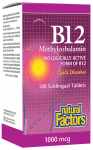 ВИТАМИН B12 сублингвални таблетки 1000 мкг * 180 НАТУРАЛ ФАКТОРС