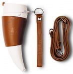 ЧАША ЗА КАФЕ EQUA КОЗИ РОГ С ЕСТЕСТВЕНА КОЖА КАФЯВА 350 мл.