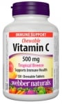 ВИТАМИН C с вкус на тропически плодове 500 мг дъвчащи таблетки * 120 УЕБЪР НАТУРАЛС