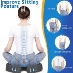 Ортопедична анатомична възглавница за сядане за седалка офис или столче за кола с мемори пяна против болки в гърба и кръста