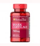 Puritan`s Pride shark cartilage 740 mg 100 capsules / Пуританс прайд хрущял от акула 740 мг 100 капсули