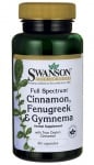 Swanson Cinnamon, fenugreek, gymnema full spectrum 60 capsules / Суонсън Канела, сминдух, гимнема фул спектрум 60 капсули