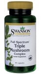 Swanson Triple mushroom complex full spectrum 60 capsules / Суонсън Троен комплекс гъби фул спектрум 60 капсули