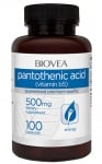 Biovea Pantothenic acid Vitamin B5 500 mg 100 capsules / Биовеа Пантотенова киселина Витамин Б5 500 мг. 100 капсули